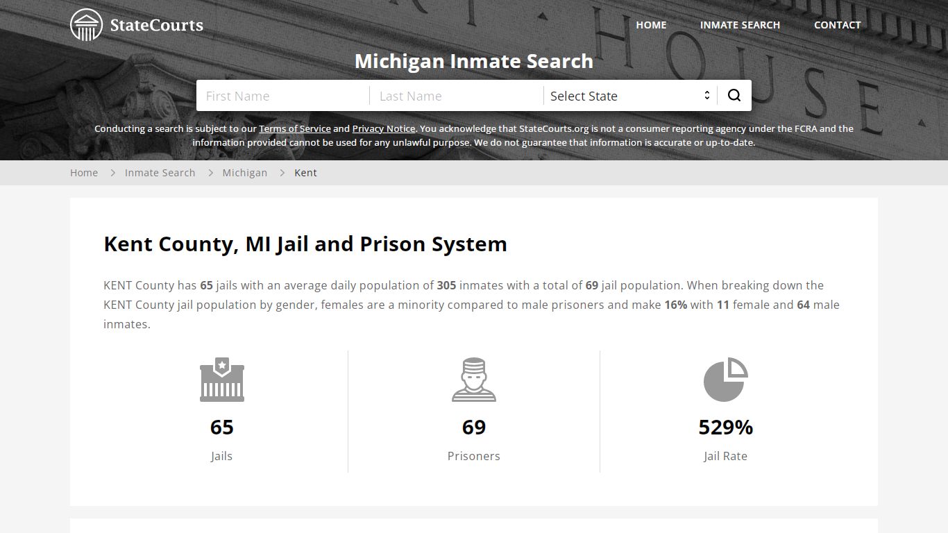 Kent County, MI Inmate Search - StateCourts